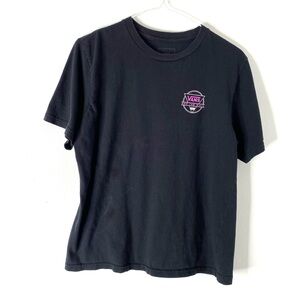 VANS Black Purple Checkered Graphic Crew Neck Tee